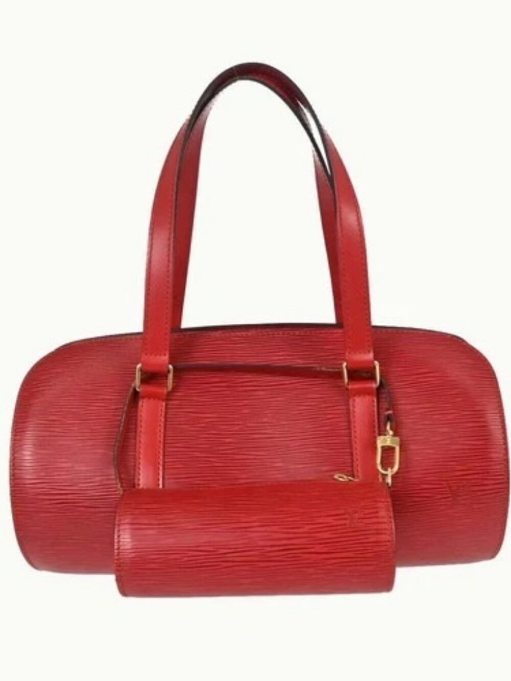 Best05 Louis Vuitton Red Epi Soufflot Handbag M52227 AR0997 NQ08656